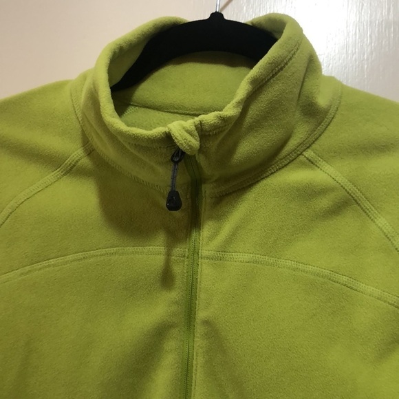 𝅺first Ascent chartreuse zip up pullover tall Lg - Picture 4 of 6